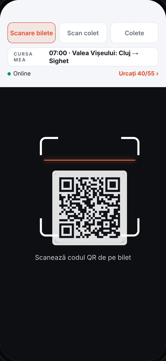 Scanarea biletului